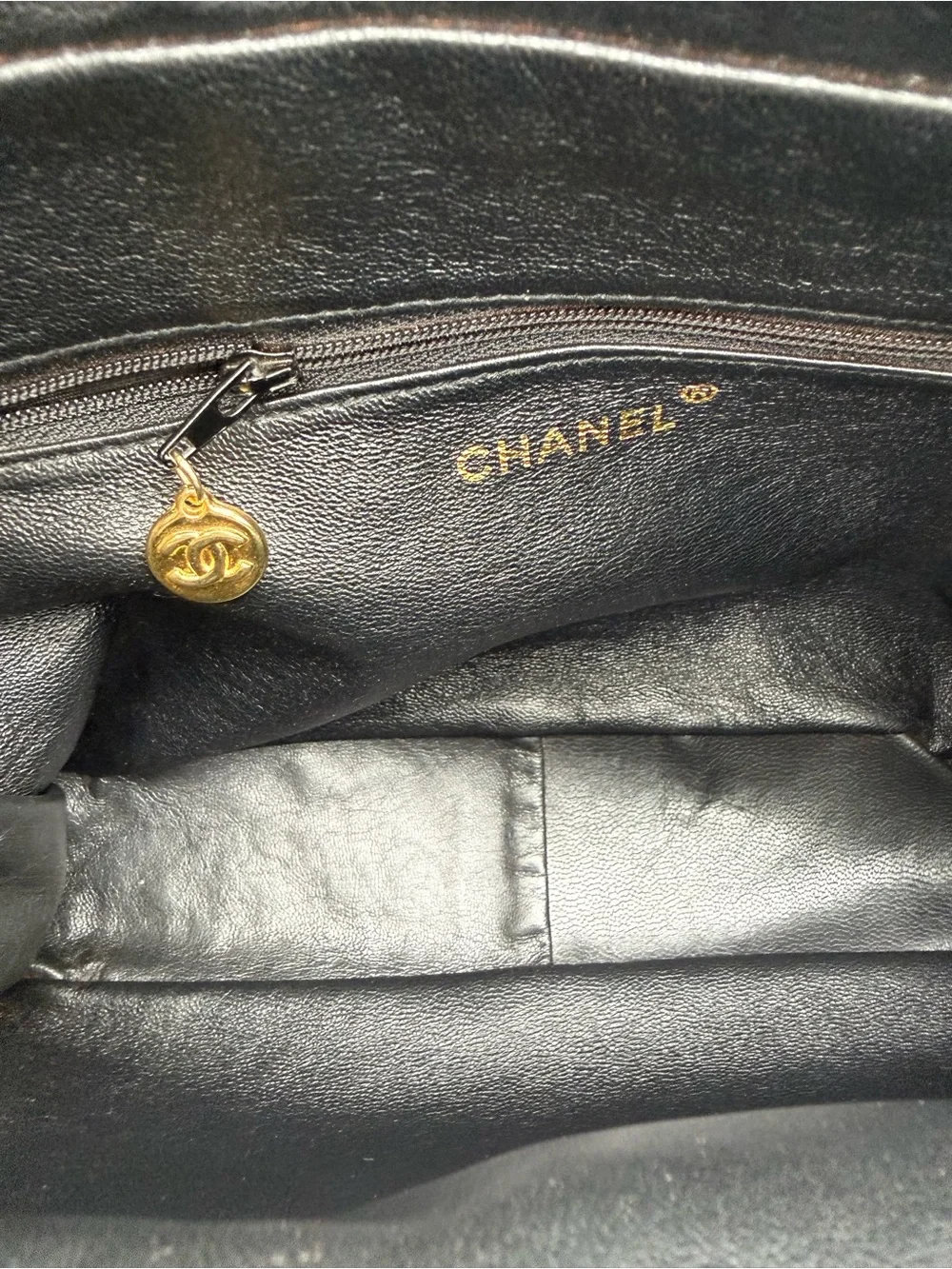 Chanel Vintage Quilted Lambskin Tassel Camera Bag Black - 24K GHW